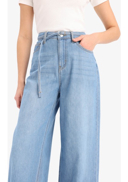 Wide Leg Yüksek Bel Geniş Paça Uzun Yumuşak Jean Pantolon E1679AX25SM indirimleri