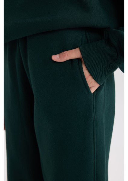 Standart Boy Jogger Kalın Eşofman Altı Basic Düz Beli Paçası Lastikli Cepli D9934AX24WN