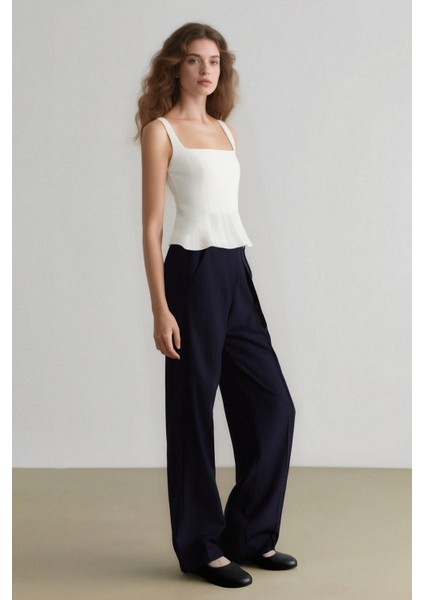 X Sorbe Wide Leg Pantolon Geniş Bol Düz Paça Yüksek Bel Pensli Cepli D9870AX24AU modelleri