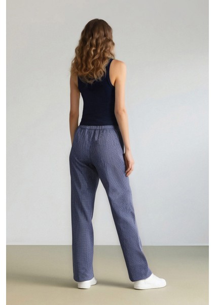 Coool Wide Leg Kareli Normal Bel Geniş Paça Pantolon E6121AX25SP