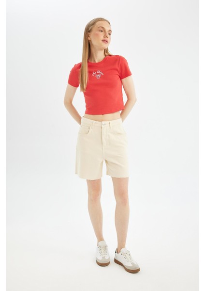 Coool Regular Fit Normal Bel Kısa Paça Gabardin Şort D0964AX24SM