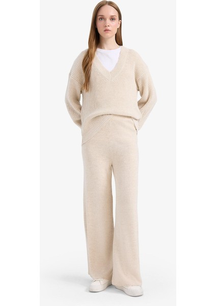 Relax Fit Geniş Bol Paça Pantolon V0088AZ25WN