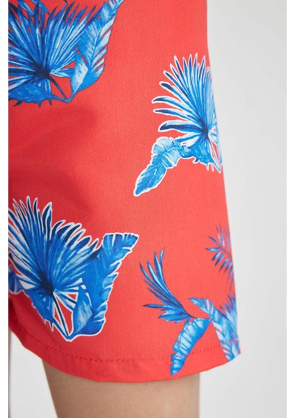 Erkek Çocuk Desenli Deniz Şortu B7437A824HS