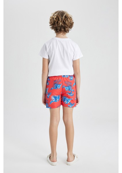 Erkek Çocuk Desenli Deniz Şortu B7437A824HS