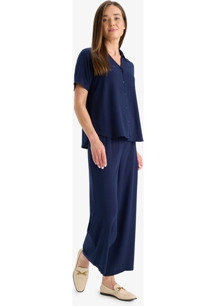 Culotte Geniş Paça Krinkıl Viskon Kapri C9565AX25SM fiyatları