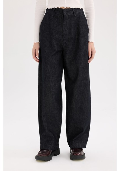 Baggy Fit Yüksek Bel Uzun Jean Pantolon E2966AX25SP fırsatları