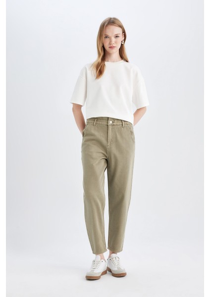 Paperbag Yüksek Bel Bilek Boy Jean Pantolon D4307AX24AU fiyatları