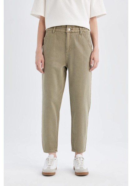 Paperbag Yüksek Bel Bilek Boy Jean Pantolon D4307AX24AU fırsatları