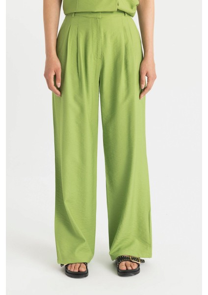 Wide Leg Geniş Bol Paça Pensli Basic Düz Klasik Palazzo Pantolon C5931AX24SM fırsatları