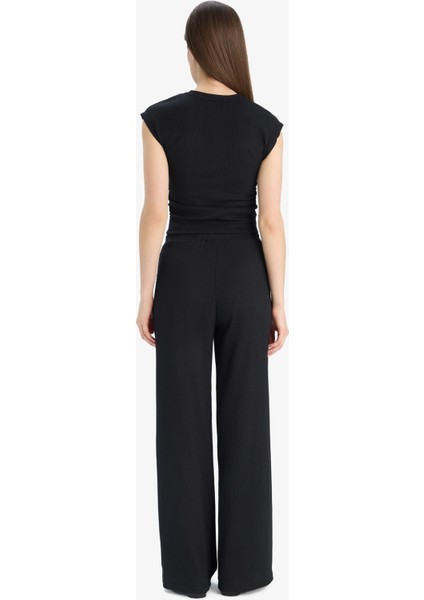 Straight Fit Cepli Bürümcük Pantolon