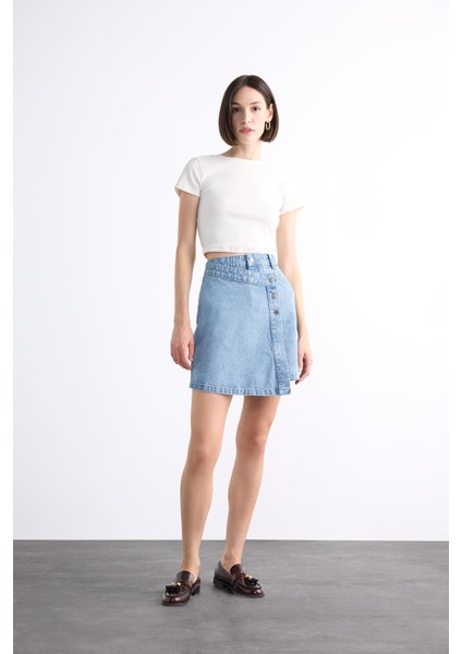 Mini Jean Şort Etek F7503AX25SM fiyatları