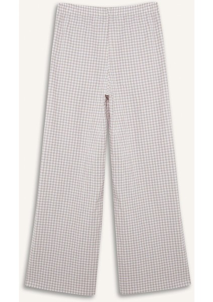 Coool Wide Leg Kareli Normal Bel Geniş Paça Pantolon E6121AX25SP
