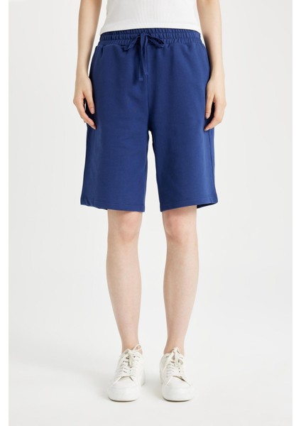 Regular Fit Beli Lastikli Düz Paça Bermuda Şort N7439AZNS fırsatları