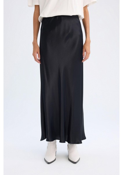 A Kesim Normal Bel Saten Maxi Etek D6930AXNS