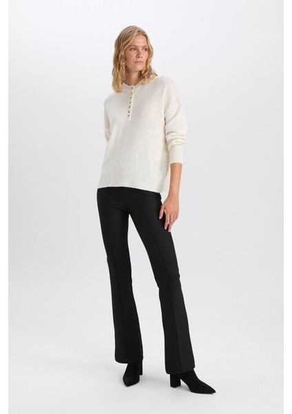 İspanyol Paça Yüksek Bel Pantolon Tayt X3148AZ24AU fiyatları