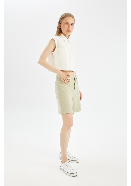 Coool Regular Fit Normal Bel Kısa Paça Gabardin Şort D0964AX24SM fiyatları