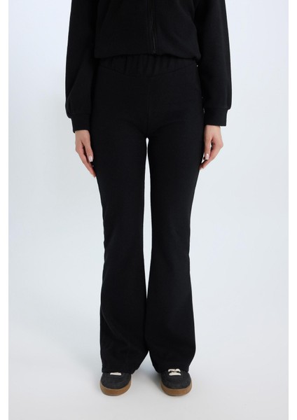 Wide Leg Geniş Paça Beli Lastikli Uzun Boy Pantolon E4387AX24WN fırsatları