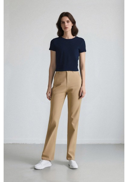 Coool Straight Fit Gabardin Pantolon Yüksek Bel E4346AX25SP