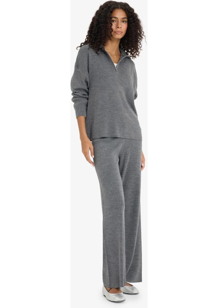 Wide Leg Geniş Bol Paça Triko Pantolon F2918AX25AU modelleri