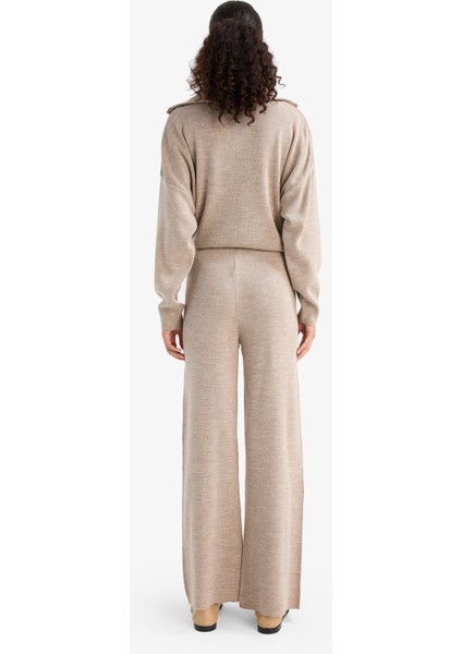 Wide Leg Geniş Bol Paça Triko Pantolon F2918AX25AU fırsatları