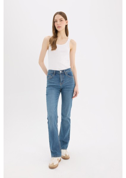 Yüksek Bel Geniş Paça Jean Pantolon D7972AX25SP modelleri