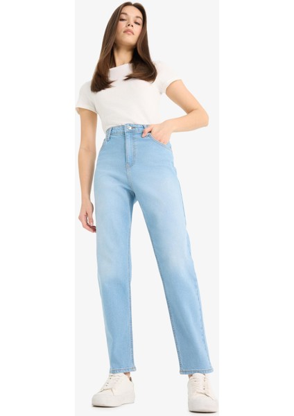 Lina Comfort Mom Normal Bel Düz Paça Jean Kar Yıkamalı Pantolon D7946AX25SP fiyatları