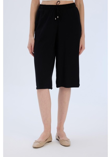 Yüksek Bel Beli Lastikli Bağcıklı Belmando Kapri I6798AZ25SM fırsatları