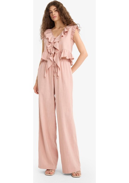 Wide Leg Çift Cepli Normal Bel Standart Boy Pantolon D1009AX25SP fiyatları