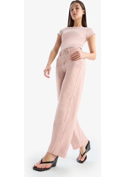 Afra x Defacto Coool Baggy Fit Kışlık Gabardin Pantolon Yıkamalı Normal Bel E4307AX25SP fırsatları