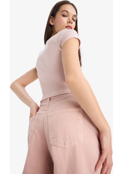 Afra x Defacto Coool Baggy Fit Kışlık Gabardin Pantolon Yıkamalı Normal Bel E4307AX25SP