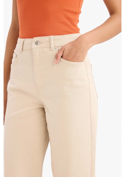 Culotte Gabardin Kumaş Pantolon Yüksek Bel Geniş Paça C7535AX25SP fırsatları