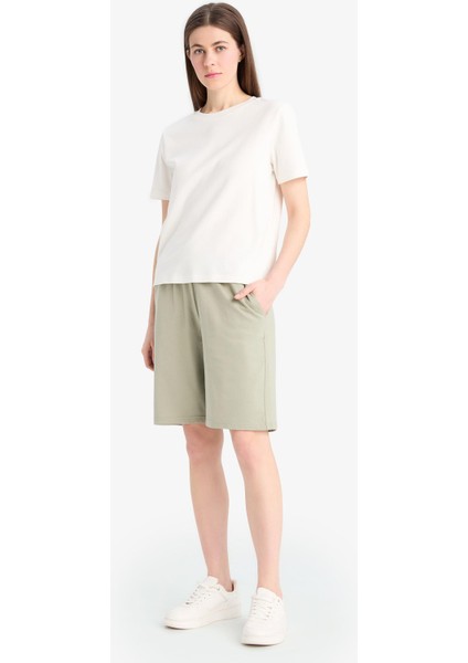 Regular Fit Normal Bel Düz Paça Bermuda Şort N7439AZ25HS fiyatları