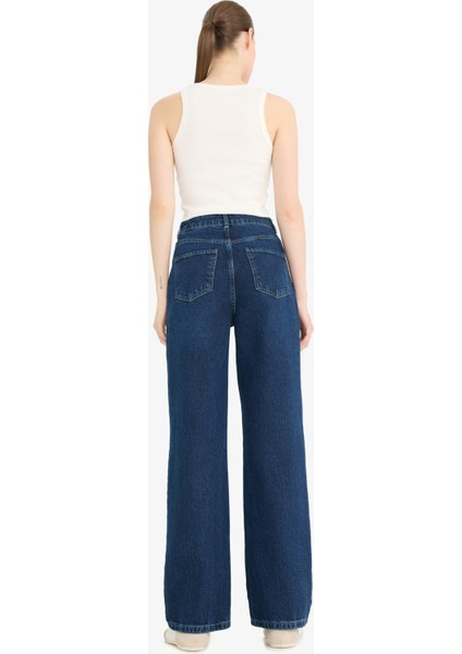90's Wide Leg Yüksek Bel Uzun Jean Yıkamalı Pantolon E4269AX25SP