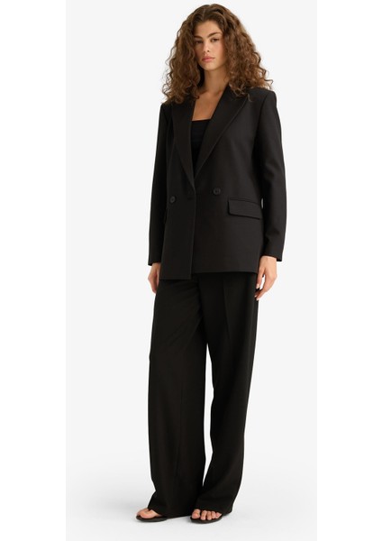 Straight Fit Fleto Cepli Normal Bel Standart Boy Pantolon F6214AX25AU