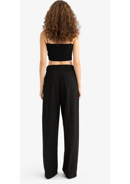 Straight Fit Fleto Cepli Normal Bel Standart Boy Pantolon F6214AX25AU