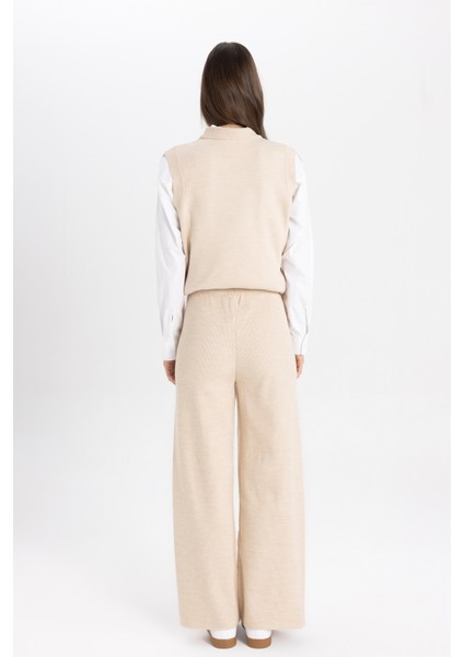 Triko Pantolon Straight Fit Geniş Bol Paça C2088AX24SP