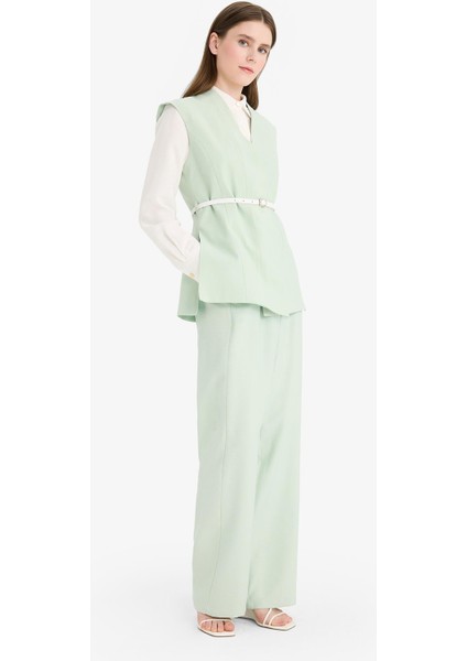 Wide Leg Basic Düz Geniş Paça Pantolon E7979AX25SM fırsatları