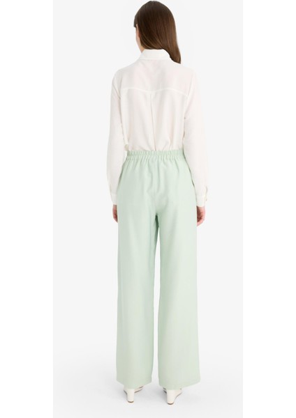 Wide Leg Basic Düz Geniş Paça Pantolon E7979AX25SM