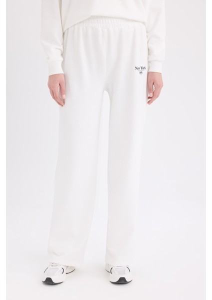 Wide Leg Eşofman Altı Baskılı Beli Lastikli Geniş Bol Paça E6079AX25SP fırsatları
