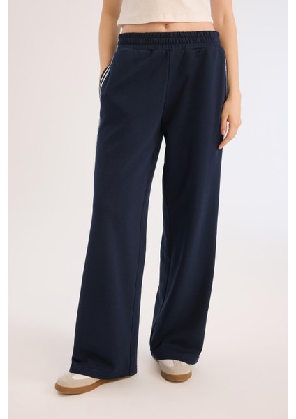 Coool Wide Leg Eşofman Altı Basic Düz Beli Lastikli Geniş Bol Paça E5374AX25SP indirimleri