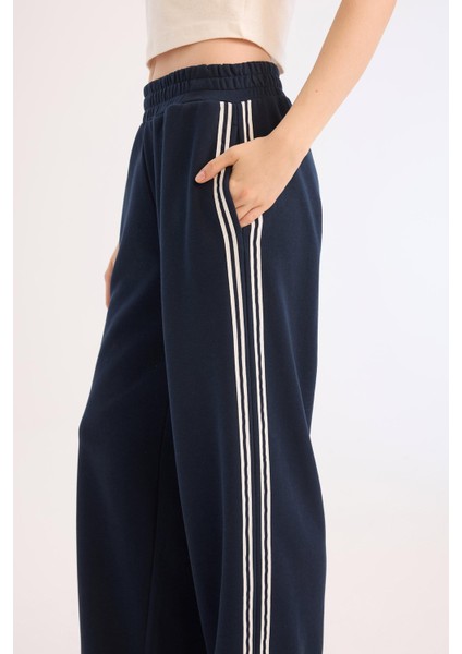 Coool Wide Leg Eşofman Altı Basic Düz Beli Lastikli Geniş Bol Paça E5374AX25SP
