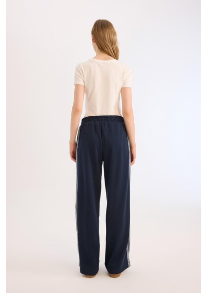 Coool Wide Leg Eşofman Altı Basic Düz Beli Lastikli Geniş Bol Paça E5374AX25SP