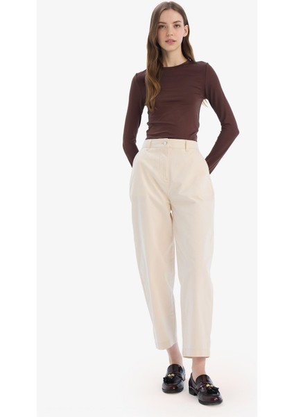 Carrot Fit Gabardin Pantolon Normal Bel E5963AX25SP