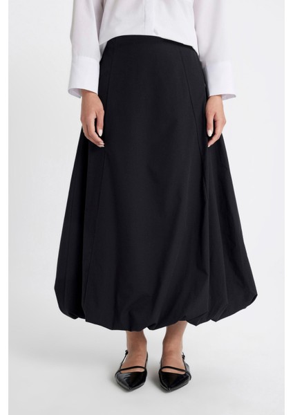 Balloon Fit Poplin Maxi Tesettür Etek C8936AX24SM fırsatları