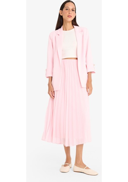 A Kesim Normal Bel Pileli Şifon Midi Etek F1524AX25SP fiyatları