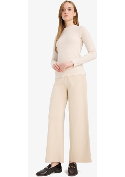 Wide Leg Geniş Bol Paça Triko Pantolon F1102AX25AU