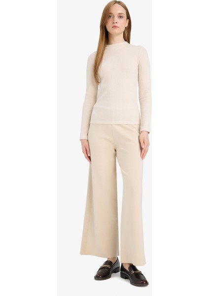 Wide Leg Geniş Bol Paça Triko Pantolon F1102AX25AU modelleri
