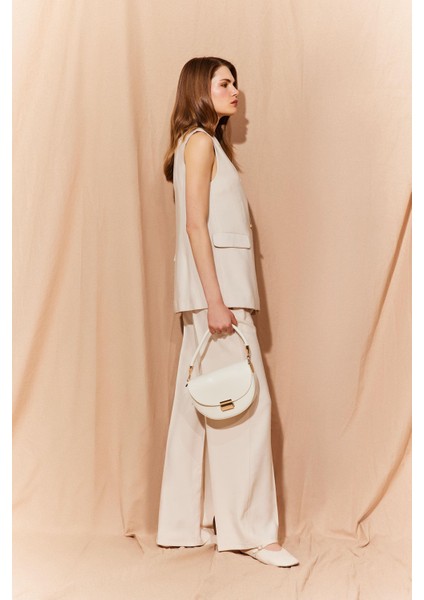 Wide Leg Tensel Kumaş Palazzo Pantolon Cepli Yüksek Bel Uzun Geniş Paça E8502AX25SM fiyatları