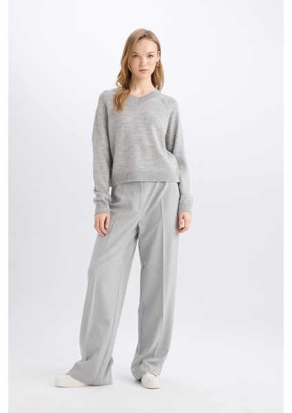 Standart Boy Kumaş Palazzo Pantolon Wide Leg Geniş Bol Paça Basic Düz Yüksek Bel C6402AX25SP fiyatları