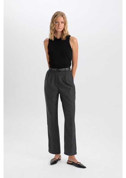 Wide Leg Kışlık Pantolon Yüksek Bel Düz Paça D6877AX24AU